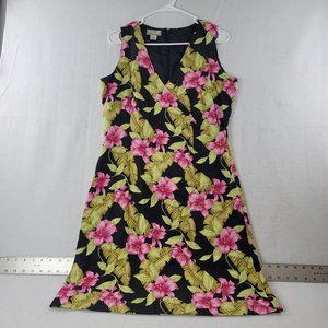 Tommy Bahama 100% Silk Floral Sleeveless Dress